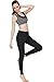Oalka Women Yoga Pants Workout Running Leggings Black L