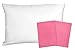 2 Hot Pink Toddler Pillowcases - Envelope Style - for Pillows Sized 13x18 and 14x19-100% Cotton with Soft Sateen Weave - Machine Washable - ZadisonJaxx Bellacolour Collection - 2 Pack