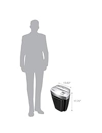 Fellowes Powershred W11C, Trituradora de papel y tarjetas de crédito de corte cruzado de 11 hojas con cierre de seguridad, Negro paquete de de 1