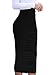 VfEmage Womens Elegant Ruched Frill Ruffle High Waist Pencil Mid-calf Skirt