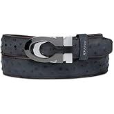Cuadra Men's Blue Ostrich Leather Casual Belt