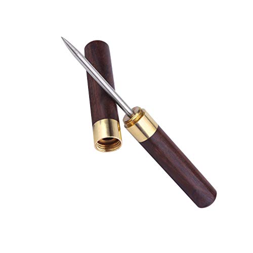 Favson 3 Pcs Stainless Steel Ice Picks with Wooden Handle and Safety Cover Kitchen Tool. - Thumbnail 2