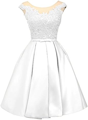 LanierWedding Women's Floral Lace Prom Dresses Short 2017 Cap Sleeve Retro Vintage Swing Dress Cocktail Dresses