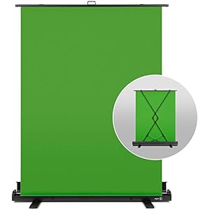 Elgato Green Screen, pannello chroma key retrattile per rimuovere lo sfondo, tessuto antipiega, installazione ultrarapida, per streaming, videoconferenze, su Instagram, TikTok, Zoom, Teams, OBS