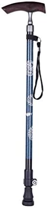 GUAIZ Carbon Telescopic Walking Cane, Elderly Adjustable Solid Wood Handle Non-slip Thickening Ultra Light Crutches