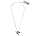 PammyJ Blue and Green Hummingbird Pendant Necklace, 17.5