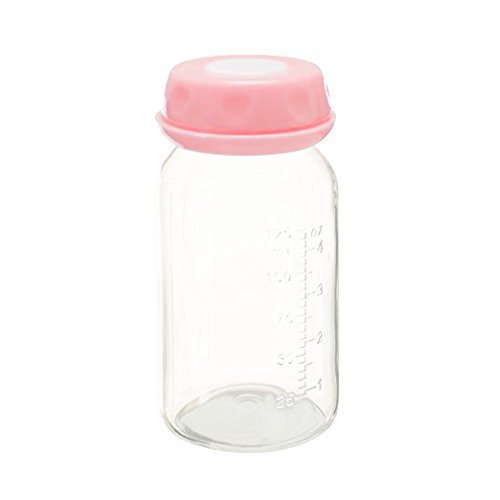 Breastmilk Cooler Bag Set for Nursing Mothers - Includes Baby Bottle Cooler Tote, (6) 5 oz Breast Milk Bottles, (6) Solid Lids, Contoured Ice Pack for Insulated Storage - Pink
