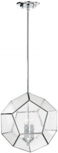 Chrome 3 Light Down Lighting Pendant From The Pentagon Collection 04163