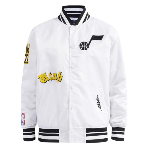 Pro Standard Mens NBA Utah Jazz Old English Satin Jacket