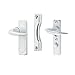 Ideal Security in-Swinging Storm Door Handle Set, for Storm Doors 7/8” to 1-3/8” Thick, Storm Door Handle with No Key Lock, White