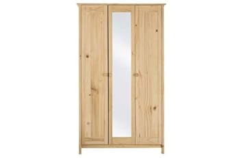 Scandinavia 3 Door Mirrored Wardrobe Pine Amazon Co Uk