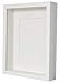 BD ART 8x10 (20 x 25 x 4.7 cm) White Shadow Box 3D Picture Frame with Mat for 5x7 inch Photo, Glass Front