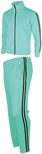 myglory77mall Men's Running Jogging Track Suit Jacket and Pants Warm up Pants Gym Training Wear