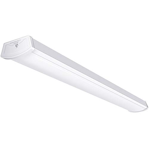 AntLux Linkable 4 Foot LED Wraparound Shop Light 40W Flush Mount Garage Lights, 4400 Lumens, 4000K, 4’ LED Wrap Around Light, 4ft Linear Puff Ceiling Lighting Fixture, Fluorescent Tube Replacement