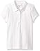 The Children's Place Baby Girls' Toddler Short Sleeve Uniform Polo, White - Ruffle, 3T