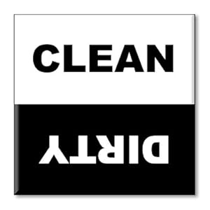Amazon.com: Clean Dirty Dishwasher Magnet Sign Indicator - Plain Black