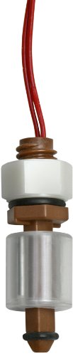 Madison M3326-NO Plastic Normally Opened Subminiature Liquid Level Float Switch with Polypropylene Stem, 15 VA SPST, 3/8