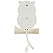 Lily's Home Pendulum Owl Clock with Revolving Eyes (White)
