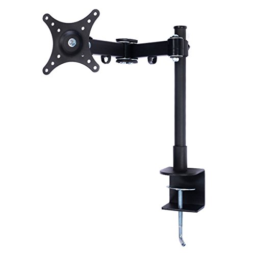 Costzon Single Arm Monitor Desk Table Mount Stand/For 1 LCD Fully Swivel Clamp upto 27"