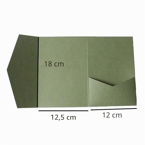 MillaSaw - Olive Green Wedding Invitation Box for Wedding, Engagement, Graduation, Anniversary, 25 Pieces (Olive Green)