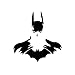Batman Face WHITE Vinyl Car/Laptop/Window/Wall Decal