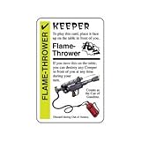 Fluxx Flamethrower Promo Game Card (KEEPER) Works with All Fluxx Games!