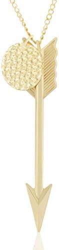 MESE London Arrow Necklace Gold/Silver 'The Archer' - Elegant Gift Box