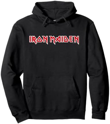 Amazon.com: Iron Maiden Distressed Logo Stacked Pullover Hoodie