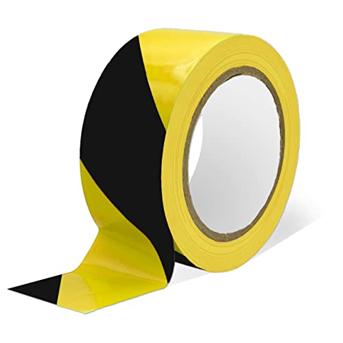 Cinta Señalización Adhesiva para Señalizar Distancia de Seguridad, Zona de Obras, Flechas Suelo o cualquier Señalización de Advertencia. Precinto de Seguridad de 33 Metros - Ofituria