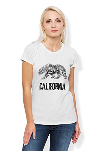 Arokan California Bear T Shirt for Women - Womens Crew Neck Califonia Tshirts