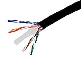 Monoprice Cat6 Ethernet Bulk Cable - Network Internet Cord - Solid, 500Mhz, UTP, CMR, Riser Rated, Pure Bare Copper Wire, 23AWG, 1000ft, Black
