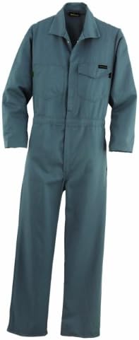 Workrite FR Flame Resistant 7 oz UltraSoft Work Coverall, Snap Wrist, 44 Chest Size, Regular Length, Khaki