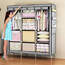 Orril DIY Portable Collapsible Clothes Storage Rack (Random Color, 70-inch)