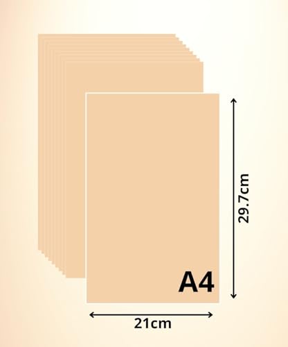 ASENME Textured cardstock Paper, 30 Units Cream Color Textured Cardboard (Cream, A4/30Units)