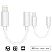 (2 Pack) Lighting to 3.5mm Headphones/Earbuds Jack Adapter Aux Cable Earphones/Headsets Converter Accessories Support iOS 12/11-Upgraded Compatible with iPhone XS/XR/X/8/8 Plus/7/7 Plus/ipad/iPod