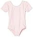 Danskin girls Basic Nylon Short Sleeve Leotard Shirt, Light Petal Pink, 2-4T US