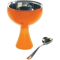 Alessi Big Love Ice Cream Bowl & Spoon Set - Orange