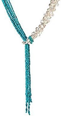 Monika Friend Turquoise Gemstone Pearl Bead Necklace