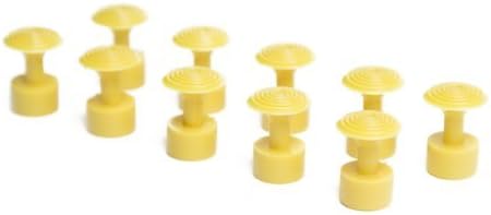 Glue Pulling Tabs - Dime Size Yellow Spiral Tabs - 10 Count - PDR Tools - DIY - Auto Body
