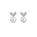 Leiothrix Korean Style Earrings Stud Geometrical Heart-shaped Pearl Earrings Jewelry for Women and Girls