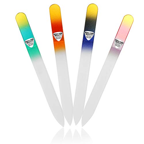 Glass Files for Nails, Bona Fide Beauty Manicure Glass Fingernail Files