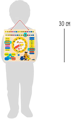 small foot Die Maus Lernuhr mit Kalender aus Holz, erklärt Datum, Jahreszeit und Uhrzeit, für Kinder ab 3 Jahren, 10496 – Bild 6