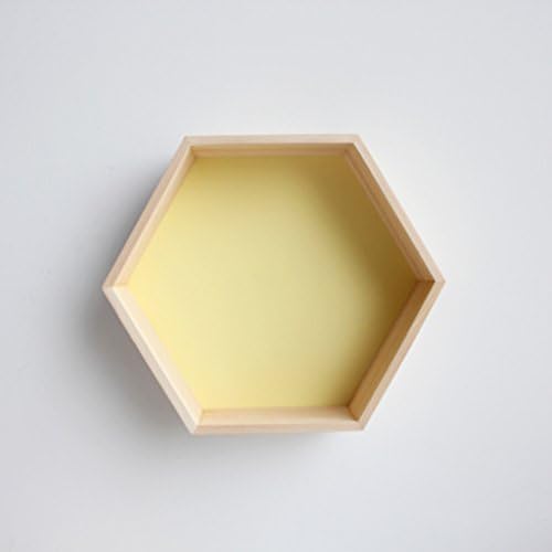 CYJZ Shelves, Hexagonal Honeycomb Shelf Creative Lattice Solid Wood Wall 30 * 35 * 18cm Strong bearing capacity (Color : #2)