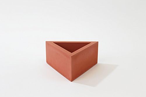 "Sixty" colored concrete planter (coral)