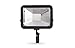 LLT 20W LED Flood Light Outdoor with Arm - 1500lm 5000K Daylight SMD - Compact LED Security Floodlight for Landscape - Waterproof- Black Finish - Aluminum and Tempered Glass