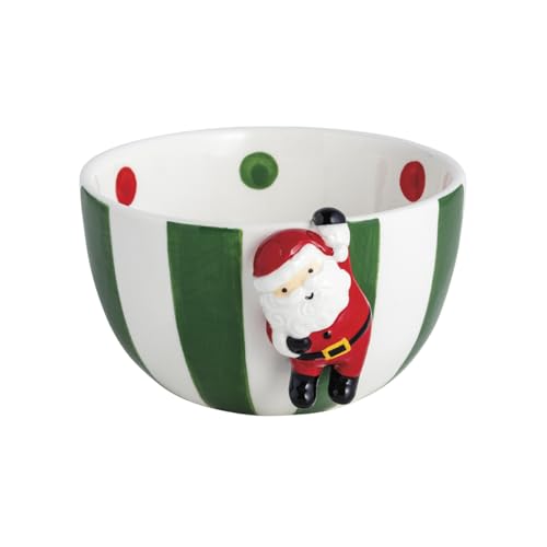 Mud Pie Christmas Hanging Santa Candy Tidbit Bowl