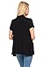 Pastel by Vivienne Women's Short Sleeve Open Front Vest X-Large Black