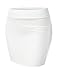 NEARKIN (NKNKW3S) Beloved Womens Waistband Double Elastic Layered Mini Skirt WHITE US L(Tag size XL)