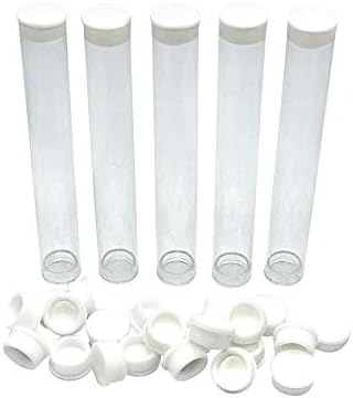 500 Plastic Clear Transparent Storage Tubes with Caps | Cartridge Packaging | Craft Supply Storage | Bead Containers | 1ML 0.5ML | Vape Tank Tube | 12.1mmx88.4mm | for 1.0 ML or Smaller | BIKO