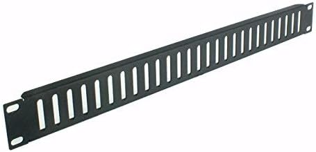 1U Vented Blank Panel | Premium Black | Steel | Flanged | Made in USA